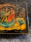 Vintage 1985 Russian Lacquer Box Hand Painting Artist Signature  Palekh Ussr