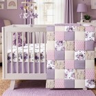 3-piece Patchwork Floral Baby Crib Bedding Set For Girls - Nursery Decor