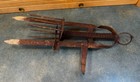 Antique Vtg Cast Iron Mole Trap Plunger Harpoon Spearing Rustic Farm Tool