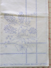 6 Quilt Blocks 18 x18  Stamped For Cross Stitch Cotton Blend Pansy Quilt Blocks
