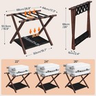 Luggage Rack  Folding Luggage Holder  Bamboo Suitcase Stand with Fabric Stora   