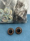 50pcs Brown Teddy Bear Eyes - Doll Eyes Safety Washers  18mm Toy Making Supplies