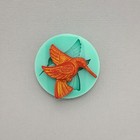 Hummingbird  Flexible Silicone Mold  For Crafts jewelry resin polymer Clay 