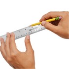10417 Stainless Steel Metal Ruler With Non-slip Cork Base  18 In