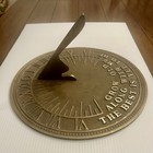 Vintage Brass Sundial    grow Old Along With Me   