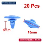 20 Pcs Blue Auto Car Door Card Interior Weatherstrip Rivets Clips