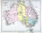 1885 Stanford Map Australia Sydney Melbourne Adelaide Brisbane Perth Antique