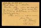 C1915 Gibraltar Postal Stationery Card Kgv One Penny To Meriden  Connecticut