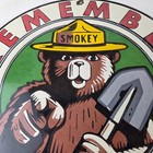 Vintage Smokey The Bear Sign - Forest Service Prevention Gas Porcelain Sign
