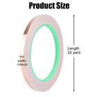 2 Rolls Copper Foil Tape  1 4 Inch Wide Adhesive Copper Foil Tape For Stained Gl