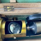 Antique Brass Field Microscope With Original Box