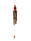 Hand Carved Bamboo Wood Bird Cardinal Wind Chime Tiki Garden Home Pool Patio