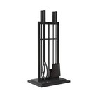 Panacea Open Hearth Fireplace Tool Set W brush  Shovel  Poker  Tong   Stand
