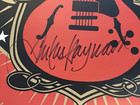 Hand Singed Original Justin Hayward Autograph 24  X 12  Poster The Moody Blues