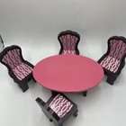 Kidkraft Dining Table   4 Chairs Wooden Dollhouse Furniture Barbie Size Flaw