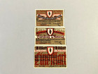 Wedel  Germany Notgeld 3 Note Lot  25  50 Pfennig  And 1 Mark 1921