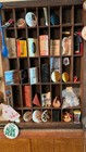Vintage Printers Letterpress Tray Shadow Box With Curio Collectibles  3