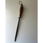 Vintage Wooden Handle Sharpening Steel With Swivel End Heavy Duty Commercial 