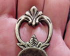 Antique Brass Scalloped Tea Caddy Spoon   Scoop   Rest