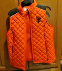  rare  San Francisco Giants Puffer Vest Womens Sz M Mlb G-iii Carl Banks Sf