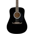 Fender Fa-125 Dreadnought Acoustic Guitar Black