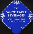 Vintage Bottle Topper Sign White Eagle Beverages Soda Pop New Old Stock N-mint