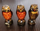 Set Of 3 Vintage Mcm Ceramic Owls 
