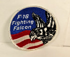 Rare Vintage Usaf F-16 Fighting Falcon 4 Inch Colorful Embroidered Patch Sew On