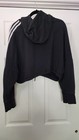 Women s Adidas Crop Top Black Hoodie Sweater Size Xl