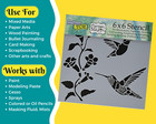 Hummingbirds Stencil Flower Birds For Mixed Media Art Stencils Reusable Template