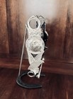 Classic Sterling Silver Overlay Sta Barbara Spade Eagle   Shield Bit By Paulino