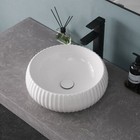 Bathroom Vessel Sink 15 75--5 31in Ceramic Basin Bowl   pop Drain Round Basin