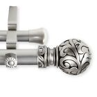 Paisley 1  Double Curtain Rod Adjustable Drapery Rod 28-240   5 Sizes  4 Colors 