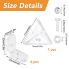 Acrylic Corner Bracket  Clear 3-hole Right Angle Joint Brace And L-shape 90 D   