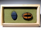 Plane Shakudo Simple Design        Fuchi Kashira Edo Era Tsuba Antique