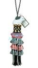 Mackenzie-childs Courtly Check Rabbit Bunny Tassel Brand New