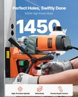 Vevor Magnetic Drill 1450w 2810lb Mag Drill Press 1 6 In Boring Diameter 11 Bits