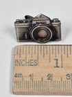 Nikon 35mm F Camera Tie Bar Clip 1  Promotional 1970s 80s  Silvertone Made Japan
