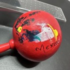 Vintage Hand Painted Carved Mexican Maracas Gourd Shaker Music Lot Of 2