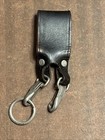 Vintage Double Key Holder For Duty Belt Black Basket Weave