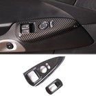 Black Glass Lift Switch Frame Cover Trim For Corvette C6 2005-2013 Car Window