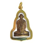 Phra Lp Derm Gold Micron Pendant Wat Nhongpho Temple Talisman Thai Buddha Amulet