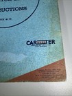 1959 Carter Motor Tune-up   Carburetor Service Instructions Book
