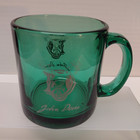Vintage John Deere Green Glass Mug Made In Usa