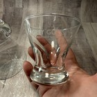 Set Of 2 Grey Goose Vodka Stemless Martini Cocktail Glasses Etched
