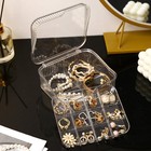 Jewelry Storage Box Clear Portable Earring Ring Organizer Case Travel Black