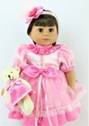 Doll Clothes 18  Dress Pink Lace Headband Free 8  Teddy Fits American Girl Dolls