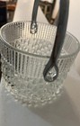 Vintage Teleflora Glass Ice Bucket Chrome Handle Made In France Mid Century 1955