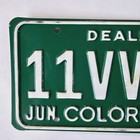1983 Colorado Dealer License Plate     free         11vv 99   Vintage Antique Co Tag