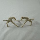 Pair Of  2  Vintage Don Manning Horses Plastic Art Deco Cream Color  3 625  Tall